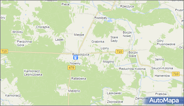 mapa Borek Lipiński, Borek Lipiński na mapie Targeo