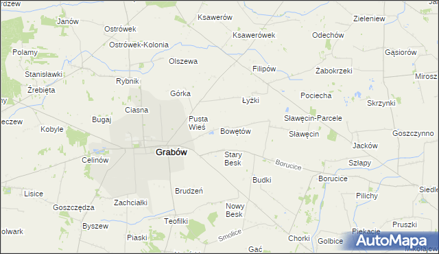 mapa Bowętów, Bowętów na mapie Targeo