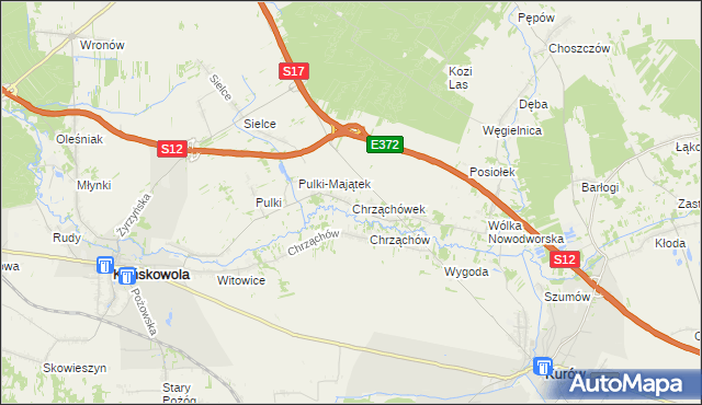 mapa Chrząchówek, Chrząchówek na mapie Targeo