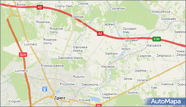 mapa Dąbrówka-Marianka, Dąbrówka-Marianka na mapie Targeo