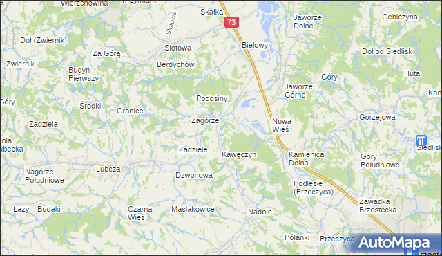 mapa Dęborzyn, Dęborzyn na mapie Targeo