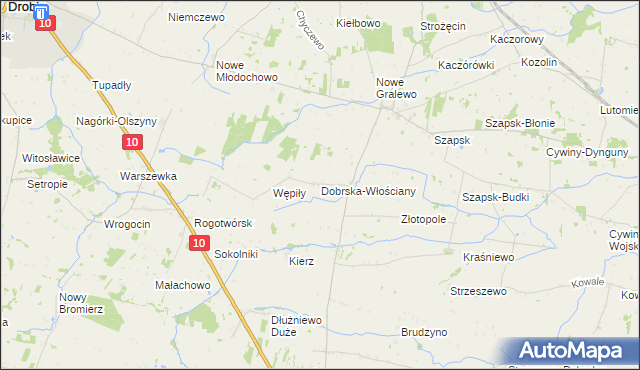 mapa Dobrska-Włościany, Dobrska-Włościany na mapie Targeo