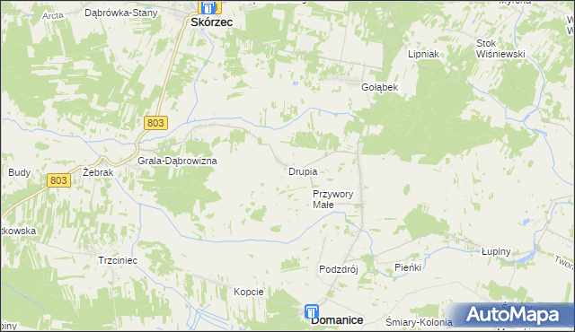mapa Drupia, Drupia na mapie Targeo