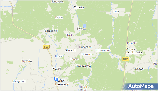 mapa Dubeczno, Dubeczno na mapie Targeo