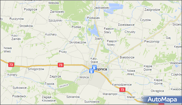 mapa Folwarki gmina Stopnica, Folwarki gmina Stopnica na mapie Targeo