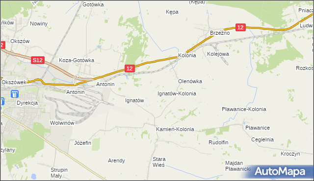 mapa Ignatów-Kolonia, Ignatów-Kolonia na mapie Targeo