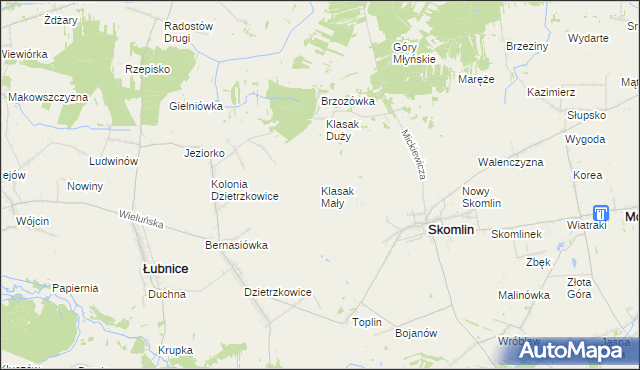 mapa Klasak Mały, Klasak Mały na mapie Targeo