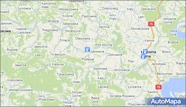 mapa Kobyłczyna, Kobyłczyna na mapie Targeo