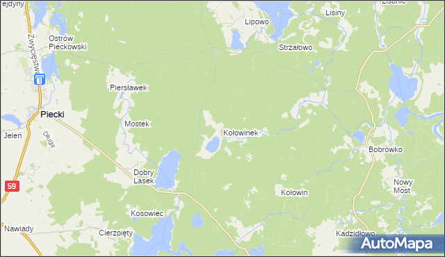 mapa Kołowinek, Kołowinek na mapie Targeo