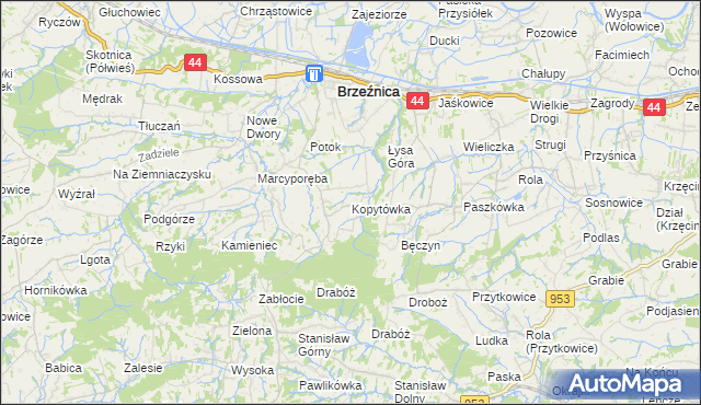 mapa Kopytówka, Kopytówka na mapie Targeo