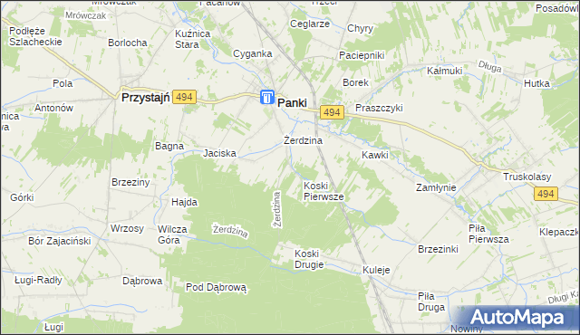 mapa Koski Drugie, Koski Drugie na mapie Targeo