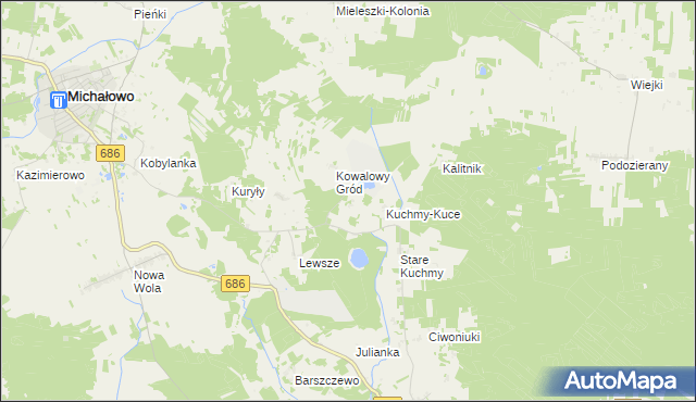 mapa Kuchmy-Pietruki, Kuchmy-Pietruki na mapie Targeo