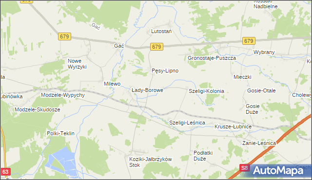 mapa Łady Polne, Łady Polne na mapie Targeo