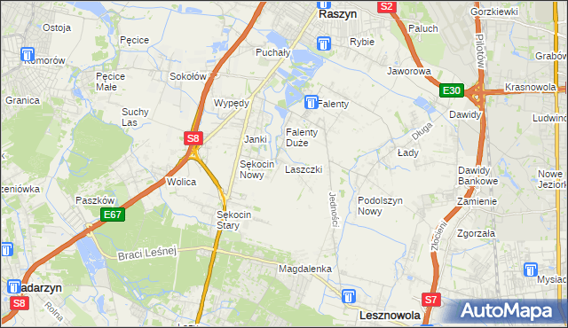 mapa Laszczki, Laszczki na mapie Targeo