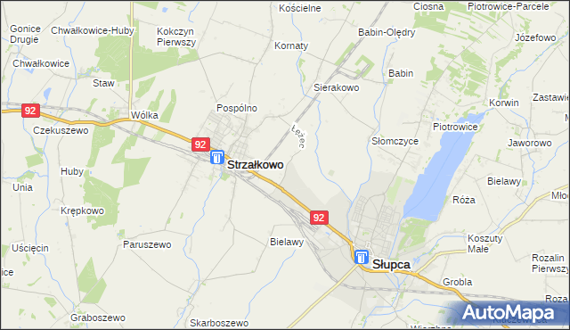 mapa Łężec gmina Strzałkowo, Łężec gmina Strzałkowo na mapie Targeo