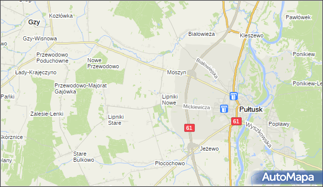 mapa Lipniki Nowe, Lipniki Nowe na mapie Targeo