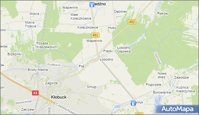 mapa Łobodno, Łobodno na mapie Targeo