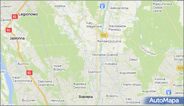 mapa Michałów-Grabina, Michałów-Grabina na mapie Targeo