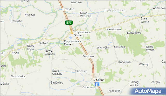 mapa Michałówek gmina Załuski, Michałówek gmina Załuski na mapie Targeo