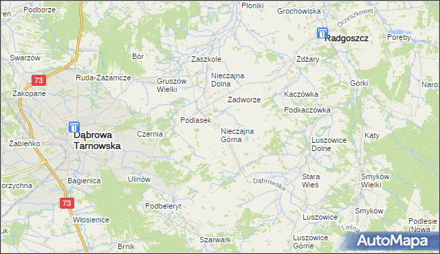 mapa Nieczajna Górna, Nieczajna Górna na mapie Targeo