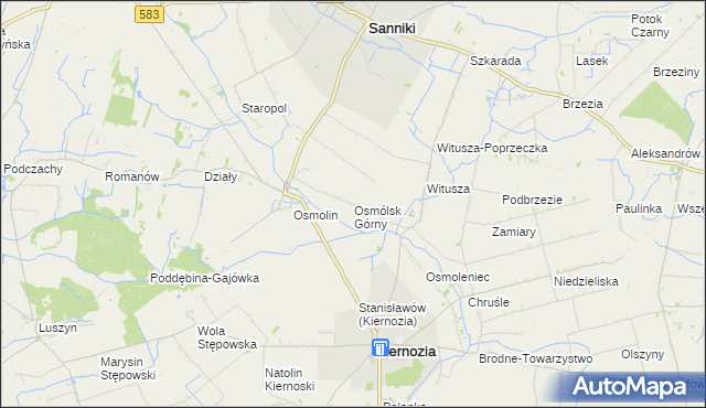mapa Osmólsk Górny, Osmólsk Górny na mapie Targeo