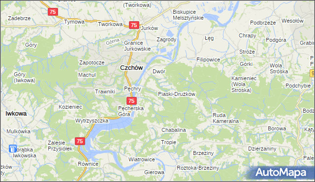 mapa Piaski-Drużków, Piaski-Drużków na mapie Targeo