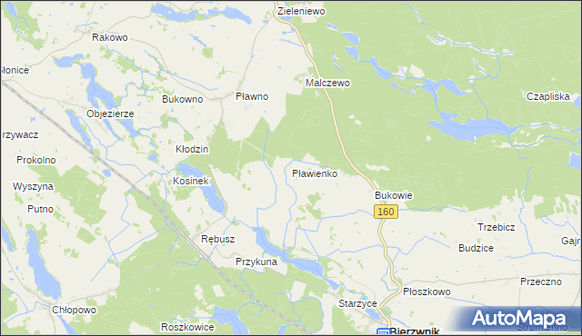 mapa Pławienko, Pławienko na mapie Targeo