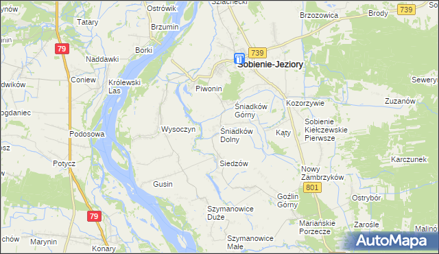 mapa Śniadków Dolny, Śniadków Dolny na mapie Targeo