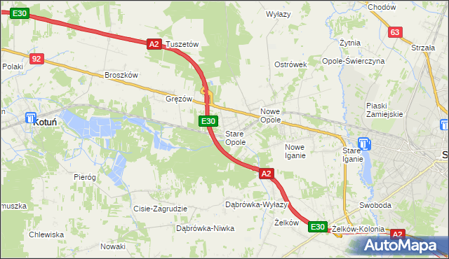 mapa Stare Opole, Stare Opole na mapie Targeo