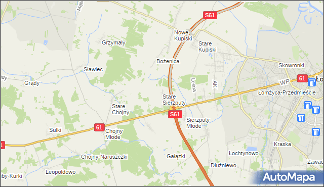 mapa Stare Sierzputy, Stare Sierzputy na mapie Targeo