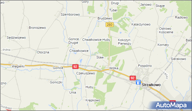 mapa Staw gmina Strzałkowo, Staw gmina Strzałkowo na mapie Targeo