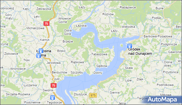 mapa Tabaszowa, Tabaszowa na mapie Targeo