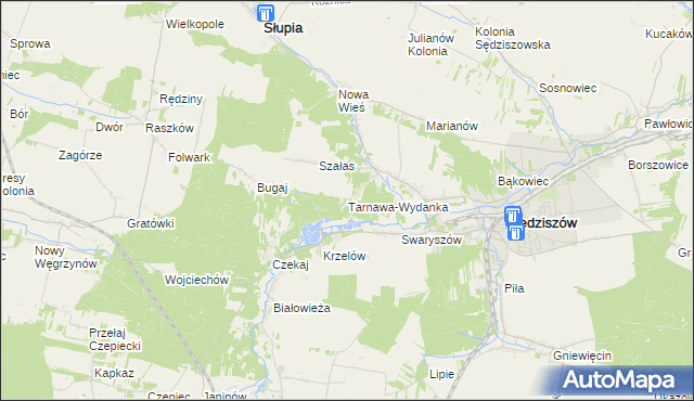 mapa Tarnawa-Wydanka, Tarnawa-Wydanka na mapie Targeo