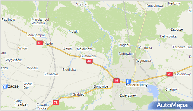 mapa Tęgobórz, Tęgobórz na mapie Targeo