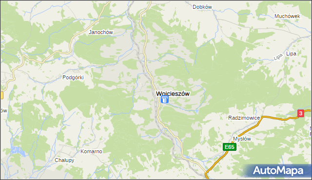 mapa Wojcieszów, Wojcieszów na mapie Targeo