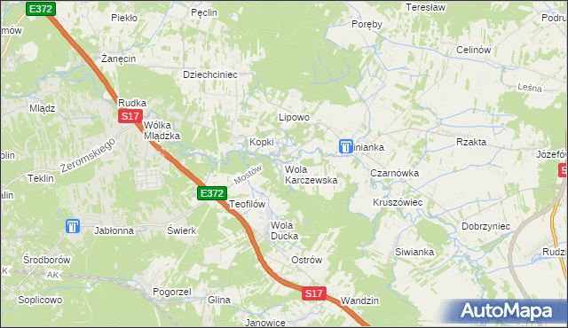 mapa Wola Karczewska, Wola Karczewska na mapie Targeo