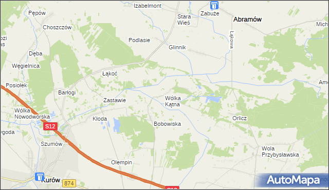 mapa Wólka Kątna, Wólka Kątna na mapie Targeo
