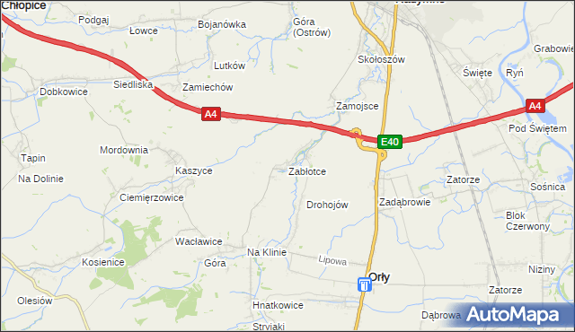 mapa Zabłotce gmina Radymno, Zabłotce gmina Radymno na mapie Targeo