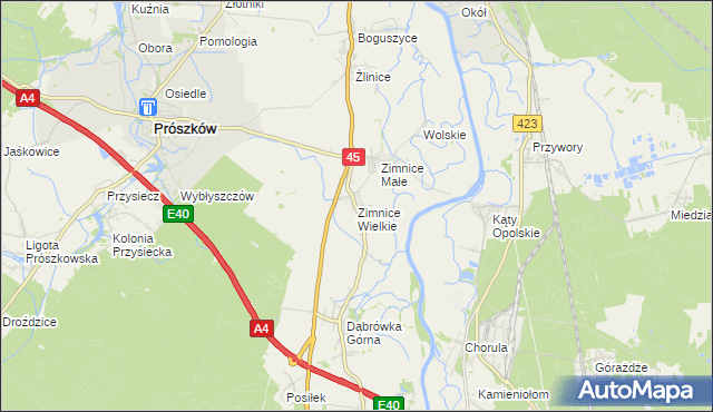mapa Zimnice Wielkie, Zimnice Wielkie na mapie Targeo