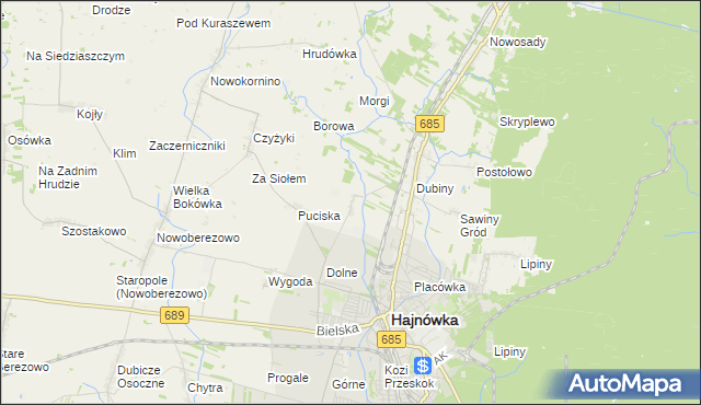 mapa Bielszczyzna, Bielszczyzna na mapie Targeo