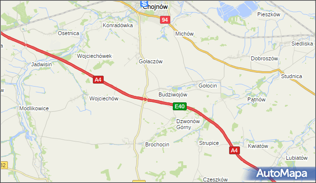 mapa Budziwojów, Budziwojów na mapie Targeo