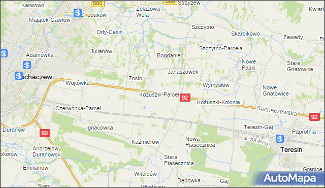 mapa Chrzczany, Chrzczany na mapie Targeo