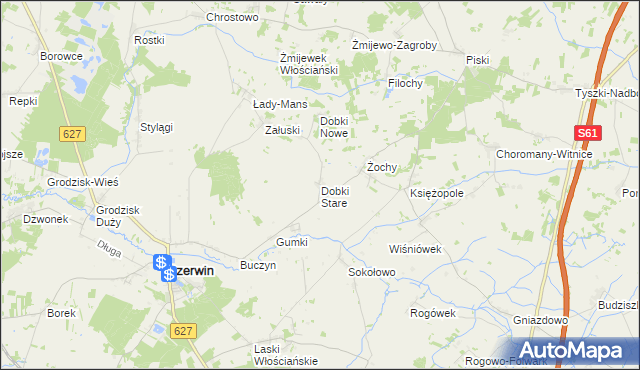 mapa Dobki Stare, Dobki Stare na mapie Targeo