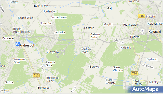 mapa Gałków Mały, Gałków Mały na mapie Targeo