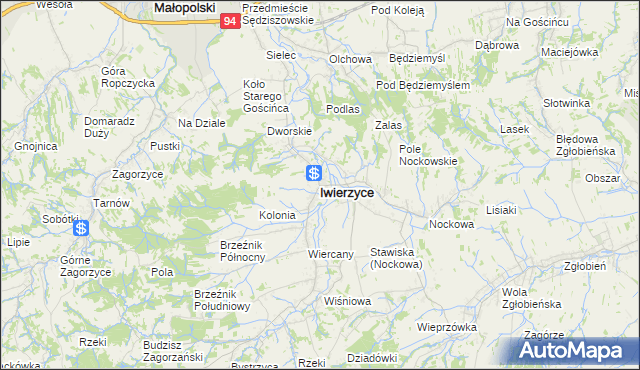 mapa Iwierzyce, Iwierzyce na mapie Targeo