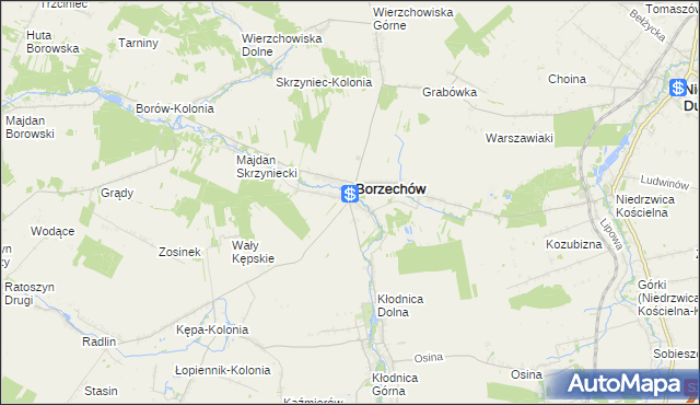 mapa Kępa Borzechowska, Kępa Borzechowska na mapie Targeo