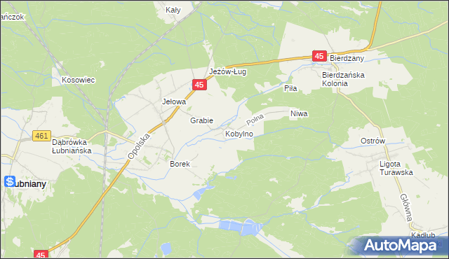 mapa Kobylno, Kobylno na mapie Targeo