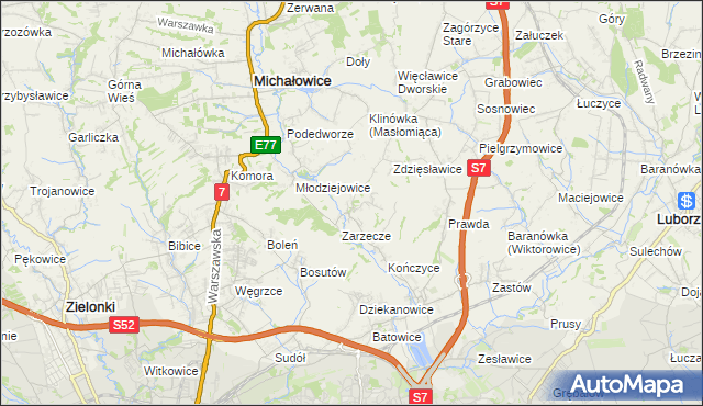 mapa Książniczki, Książniczki na mapie Targeo