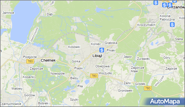 mapa Libiąż, Libiąż na mapie Targeo