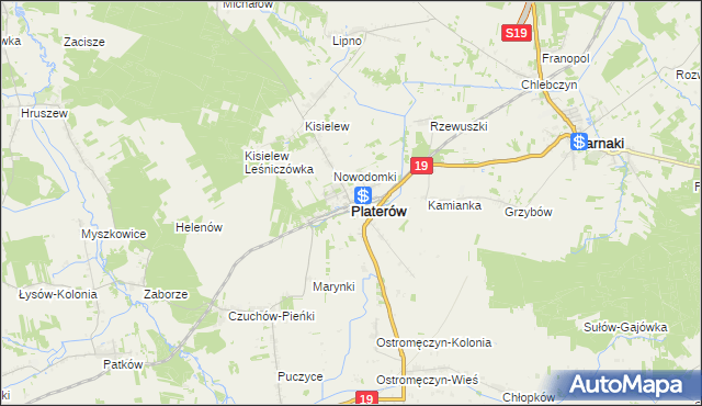 mapa Platerów, Platerów na mapie Targeo